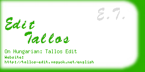 edit tallos business card